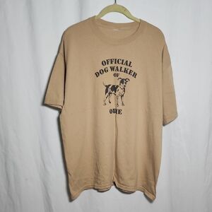 Official Dog Walker Tan T-Shirt